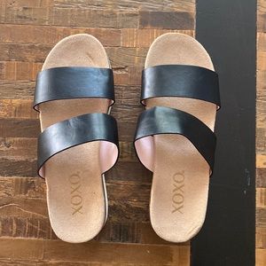 Women’s XOXO Black Slides 7M